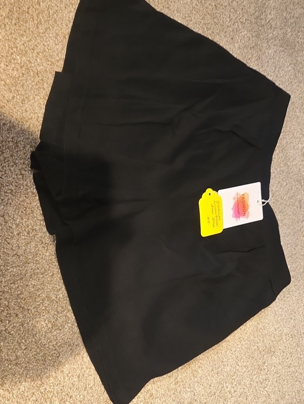 Black Women's High-Waist Dress Shorts